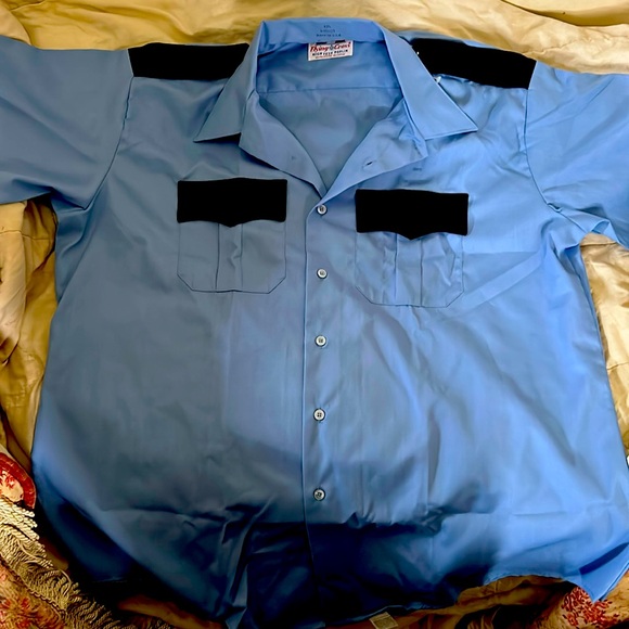 3/$40 NWOT Flying Cross Uniform Shirt Blu Poplin Fire EMT Military Airline Retro - Picture 3 of 10